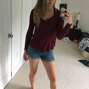 Soft and sexy waffle shirt